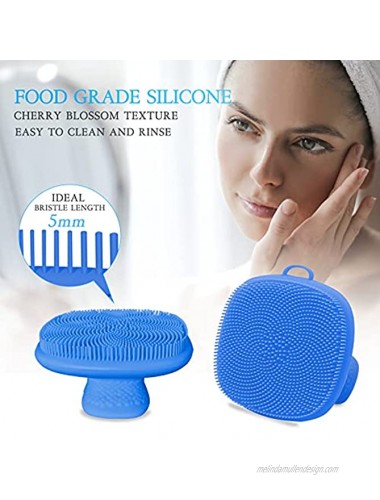 Soft Silicone Manual Facial Cleansing Brush Mild Anti-Slip Handheld Face Exfoliating and Massage Scrubber Gentle Face Wash for Skin Care Clean Pore Blackhead Exfoliating