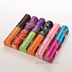 6goodeals Lipstick Case Multi-Set Silky Satin Fabric Cosmetic Case with Mirror Various Design 12