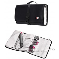 BUBM Travel Carrying Protective Case for Dyson Airwrap Styler,Hang Storage Bag,Ideal for Travel and Home Use,Black