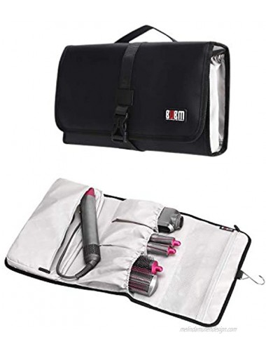 BUBM Travel Carrying Protective Case for Dyson Airwrap Styler,Hang Storage Bag,Ideal for Travel and Home Use,Black