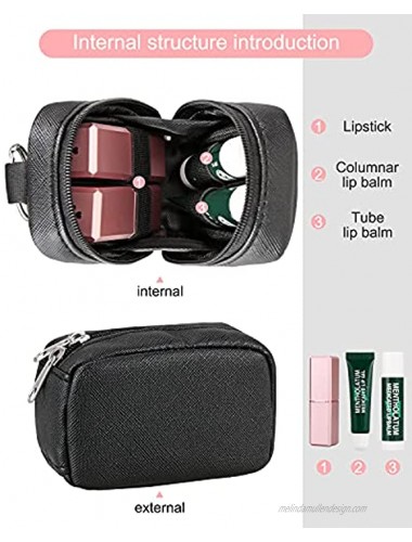 Chapstick Holder Keychain Bag Small Travel Lip Balm Sleeve Pouch Lipstick Portable Storage Bag Lip Gloss Carrying Case With Keychain For Women chapstick bag