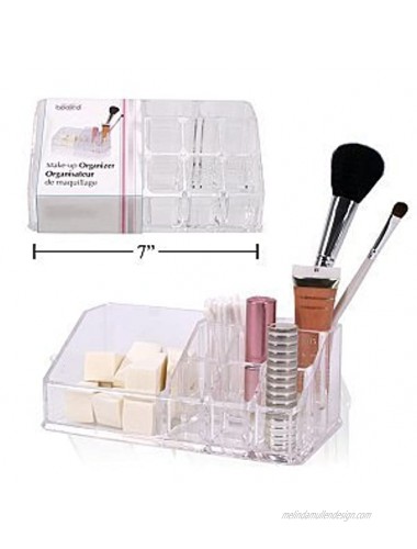 Clear Plastic Make-Up Organizer 6.5 x 3.5 Inches