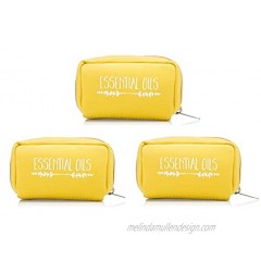 Essential Oils Carrying Case – "Lemon Yellow" – Holds EIGHT 5ml Bottles – Aromatherapy Travel Bag for Young Living doTERRA