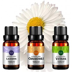 Lavender Chamomile Vetiver Essential Oil 10ML Pure Natural Aromatherapy Oils Therapeutic Grade Value 3 Pack