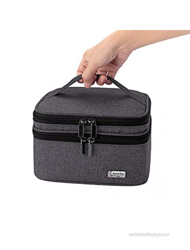 Luxja Essential Oil Carrying Case Holds 30 Bottles 5ml-30ml Also Fits for Roller Bottles Double-Layer Organizer for Essential Oil and Accessories Black Bag Only