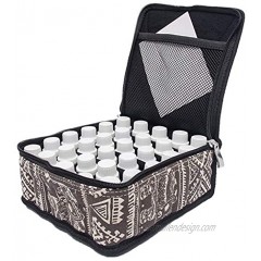 Premium Essential Oils Carrying Case Holds 30 Bottles With soft pad perfects keep oils safe Fits Size 5ML 10ML 15ML Multiple colors Brown&Beige