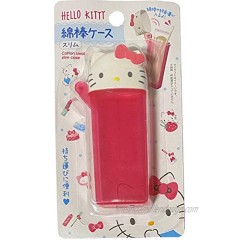 Sanrio Hello Kitty Portable Cotton Swab Slim Case 4.7 × 10.3 cm Makeup Travel Cases
