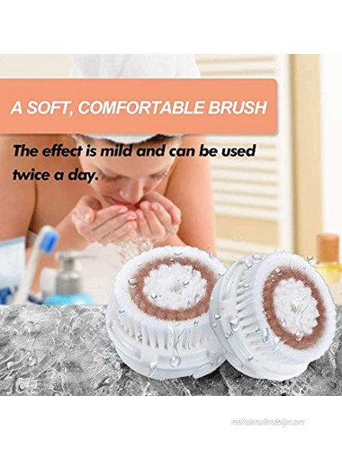 Replacement Facial Cleansing Brush Head Facial Cleansing Brush Head Whitening Facial Brush Heads for Acne Prone Clogged Enlarged Pore Deep Pore Radiance Skins 3Pack Brown