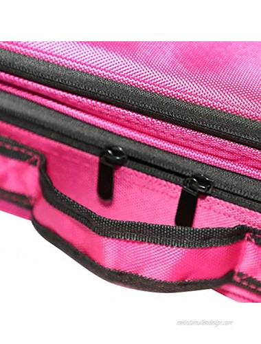 Royal Brands Travel Makeup Organizer Case Hobby Organizer Professional Cosmetic Makeup Bag Organizer Accessories Case Tools Medium 13.5x4x9 Pink