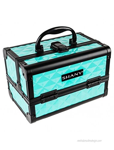 SHANY Mini Makeup Train Case With Mirror Turquoise