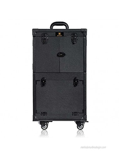 SHANY REBEL Series – Pro Makeup Artists Multifunction Cosmetics Trolley Train Case – Large Knight