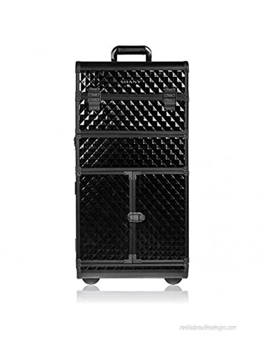 SHANY REBEL Series Pro Makeup Artists Rolling Train Case Trolley Case Curious Black Cat