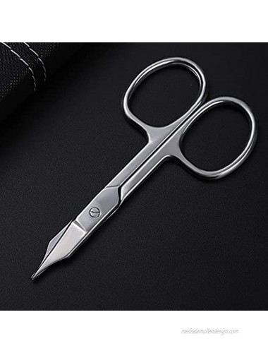 ASSCV Professional Mustache Scissors Set With Tweezers & Mirror-For Precise Facial Hair Trimming Mens Grooming Kit