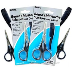 Beard and Mustache Grooming Kit for Men -- 2 Sets Beard Trimming Scissors Shears with Comb