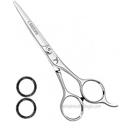 Candure Beard Mustache Scissors 5.5 Salon Facial Hair Removal Razor Edge Blades Stainless Steel