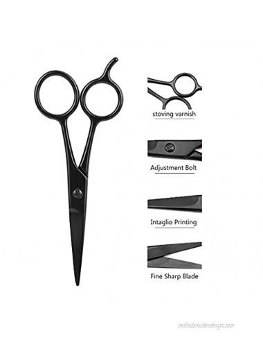 Mustache and Beard Trimming Scissors Curved and Rounded Facial Hair Scissors for Men Mustache Nose Hair & Beard Trimming Scissors Use for Eyebrows Eyelashes and Ear Hair
