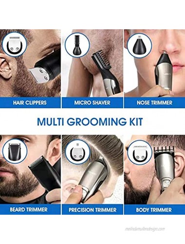 2021 Electric Beard Trimmer for Men Cordless，Dlamer Electric Razor for Men Beard Trimmers with 11 in 1 Mustache Nose & Ear Hair Trimmer LED Display Waterproof Best Gift for Men Fathers Birthday