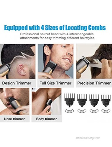 Beard Trimmer Hair Clipper Groomsman trimmer for men 6 In 1 Professional Electric Beard & Hair Trimmer Rechargeable USB Multifunction Razors And Beard Regulator Kit 4 Guide Combs.