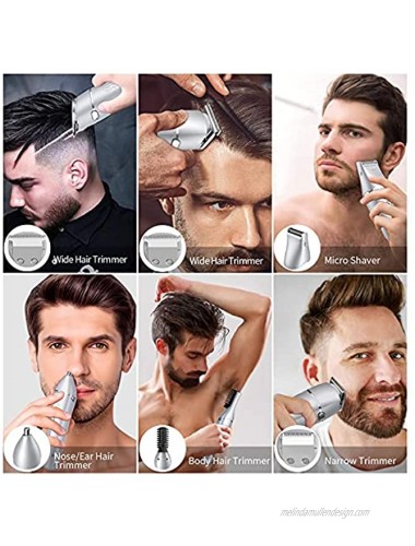 Beard Trimmer KENSEN Cordless Hair Clippers Hair Trimmer for Men Waterproof Electric Shaver Grooming Kit USB Rechargeable Body Nose Ear Facial Hair Cutting Groomer