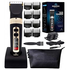 Equinox Cordless Hair & Beard Trimmer for Men Easy to Clean Rechargeable Electric Razor Shaver for Men with Long Battery Life Cordless Hair Clippers for Men with 8 Guards for All Hair Types