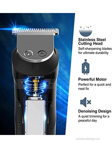 Laighter Beard Trimmer for Men Cordless Mens Beard Trimmer Kit All-in-1 Hair Trimmer for Men Nose Hair Trimmer Body Ear Facial Mustache Trimmer Hair Clippers USB Rechargeable & Waterproof