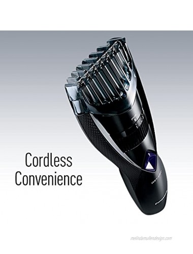 Panasonic Wet and Dry Cordless Electric Beard and Hair Trimmer for Men Black 6.6 Ounce