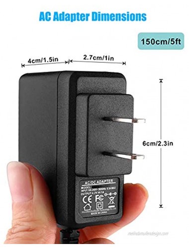 SoulBay 4.2V AC Adapter Charger Cord for Wahl Trimmer Clipper 9818 9818L 9854L 9864 9876L 9880L 9888L Lithium Ion Beard Shaver Groomer S003HU0420060 S004mu0400090 Class 2 Power Supply Replacement
