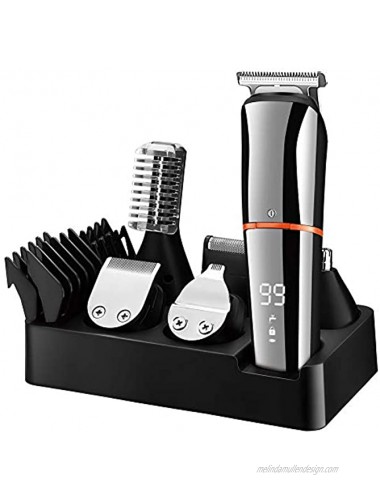 SURKER Beard Trimmer for Men Hair Clippers Body Mustache Nose Hair Groomer Cordless Precision Trimmer 6 in 1 Grooming Kit Waterproof USB Rechargeable