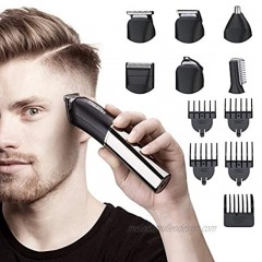 Tiklean 6 In 1 Beard Mustache Trimmers Electric Hair Clippers For Men Beard Head Body Face Multi Functional Mens Grooming Kit Waterproof Cordless Rechargeable