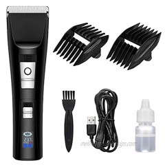 Upgraded Version Electric Hair Clippers Professional Men's Beard Trimmer with LED Display 4 Length Settings Rechargeable Cordless Hair Cutting Kit Trimmer