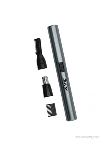 Wahl Micro Groomsman Personal Pen Trimmer & Detailer for Hygienic Grooming with Rinseable Interchangeable Heads for Eyebrows Neckline Nose Ears & Other Detailing Model 5640-600